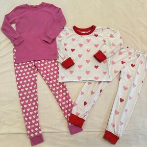Valentines Heart Pajama Long Sleeve Sets Size 6